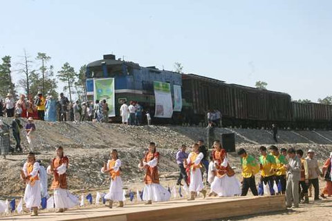 2014 г. Прибытие первого поезда в Якутск